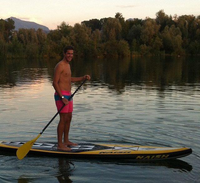 Got to Stand Up Paddle Board 😊 so peaceful here in Germany #sunset #rosenheim #summer