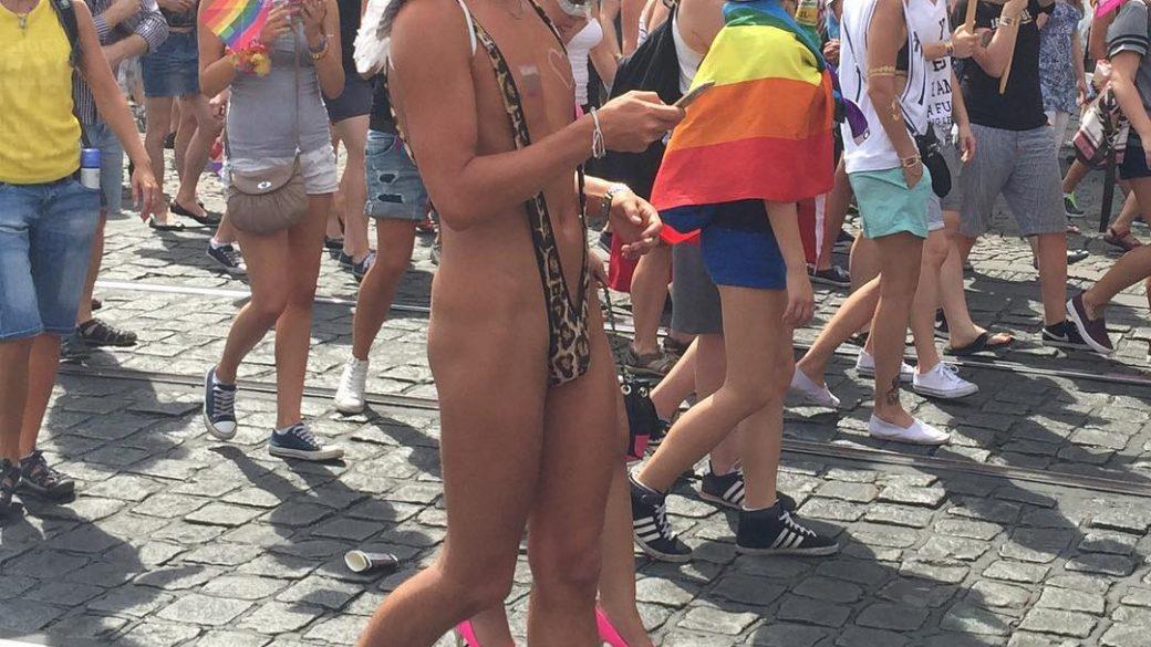 Stumbled upon the Pride Parade here in Prague. It got a little crazy! #Prague #summer #gaypride