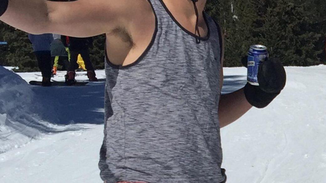 My most attractive picture of ski season. Don’t spill the beer!🍻 #skithebeav #skiutah