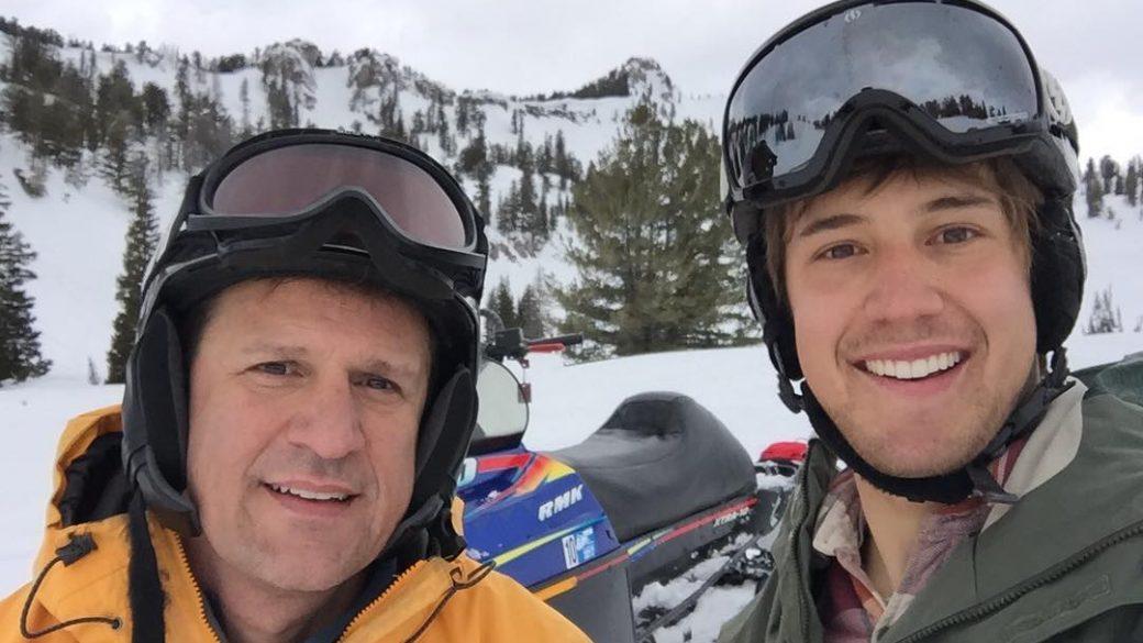 Took my dad for a spin on the snowmobile. I think he liked it ⛄️