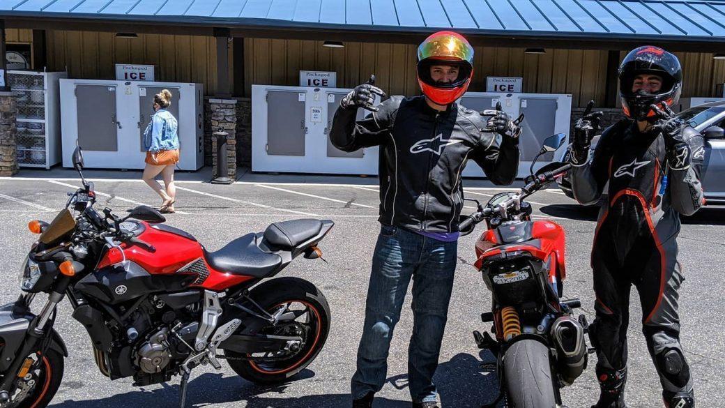 Good day for the Twisties! Always a great time riding with @trevorwayne. Full send!